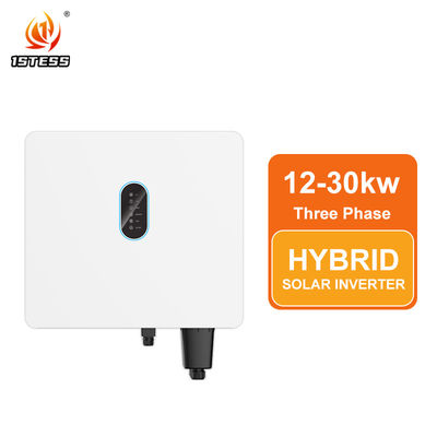 IP66 Three Phase Hybrid Inverter 120V-800V 15kw 20kw 25kw 30kw MPPT On/Off Grid 3 Phase 12kw Solar Inverter