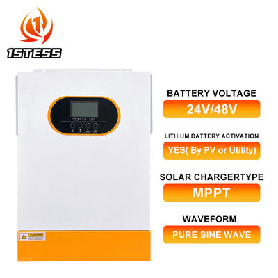 Single Phase Hybrid Inverter Pure Sine Wave Off Grid Solar Inverter 24V 3.5kw 48V 5.5KW 6.2kw Solar Hybrid Inverter with MPPT